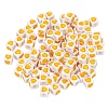White Opaque Acrylic European Beads OPDL-FS0001-01-1