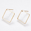 Brass Stud Earring Findings KK-T037-07KC-NF-1