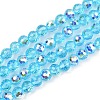 Electroplate Transparent Glass Beads EGLA-B013-02A-AB03-1