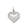 Brass Micro Pave Cubic Zirconia Charms KK-C139-25C-P-1