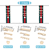 12Pcs 12 Style Wave & Flower & Heart & Lock & Key Alloy Rhinestones Watch Band Charms Set MOBA-PH0001-15-2