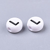 White Opaque Acrylic Beads SACR-R249-01M-3