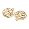 Brass Etched Metal Embellishments Connecotr Charms KKC-D001-11KCG-2