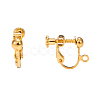 Brass Screw On Clip-on Earring Findings KK-L164-01G-3