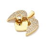 Brass Micro Pave Cubic Zirconia Pendants X-KK-F905-01G-02-2