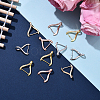 4Pcs 4 Colors Rack Plating Brass Micro Pave Cubic Zirconia Ice Pick Pinch Bails KK-YW0003-43-4