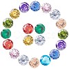 50Pcs 10 Colors Cubic Zirconia Pointed Back Cabochons ZIRC-CJ0001-25-1