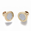 Brass Magnetic Clasps with Loops KK-S354-213A-NF-2
