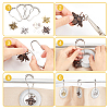 AHADEMAKER DIY Bathroom Bees Shower Curtain Rings Kit DIY-GA0003-88-5