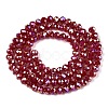 Electroplate Glass Beads Strands EGLA-A044-P3mm-B02-3