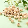 104Pcs 26 Style Unfinished Natural Wood European Beads WOOD-LS0001-03-5