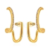 304 Stainless Steel Micro Pave Clear Cubic Zirconia Stud Earrings EJEW-G368-02G-4