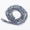 Electroplate Transparent Glass Beads Strands EGLA-A034-T8mm-R02-2