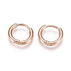 304 Stainless Steel Huggie Hoop Earrings EJEW-G272-02-8mm-RG-1