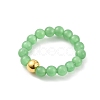 Natural Other Quartz Round Beaded Stretch Ring for Women RJEW-WH0014-01J-2