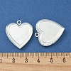 Rack Plating Heart Brass Locket Pendants KK-T071-11S-3