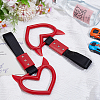 2Pcs ABS Plastic Devil Heart Rear Bumper Warning Handle Ring HJEW-SP0001-51B-4