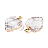 Light Gold Brass Glass Pendants GLAA-N001-24A-2