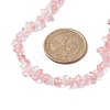 Synthetic Cherry Quartz Glass Chip Beaded Necklace NJEW-JN04616-01-3