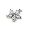 Brass Micro Pave Cubic Zirconia Charms KK-D371-04F-P-2