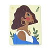 Rectangle Girl Print Paper Earring Necklace Display Card CDIS-M007-02F-1