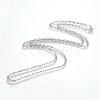 Iron Cable Chains Necklace Making MAK-R013-70cm-P-2