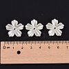 5-Petal Flower ABS Plastic Imitation Pearl Bead Caps X-OACR-R016-21-4