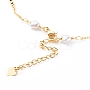 Heart Glass Beaded Chain Necklaces NJEW-JN03394-3