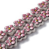 Handmade Porcelain Flower Beads Strands PORC-F003-01F-1