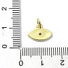 Eye Theme Brass Micro Pave Cubic Zirconia Charms KK-H475-58G-04-3