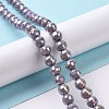 Electroplate Glass Beads Strands GLAA-E036-13-M-3