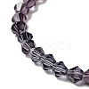 Purple Glass Bicone Beads Strands X-GLAA-S026-03-3