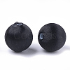 Polyester Thread Fabric Covered Beads WOVE-T007-20mm-10-2