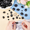 210Pcs 7 Style 1-Hole Plastic Buttons BUTT-AR0001-08-3