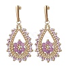 Teardeop Glass Beaded & Dyed Natural Malaysia Jade Dangle Stud Earrings EJEW-MZ00707-03-2
