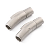 Tarnish Resistant Matte Column 304 Stainless Steel Bayonet Clasps STAS-N014-31-5mm-A-2