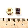Brass Micro Pave Cubic Zirconia Beads KK-D093-04G-02-3