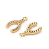Brass Micro Pave Clear Cubic Zirconia Charms KK-B160-27G-2