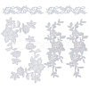 3 Style Flower Polyester Computerized Embroidery Patches PATC-NB0001-06-1