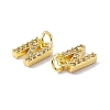 Real 18K Gold Plated Brass Micro Pave Clear Cubic Zirconia Charms KK-E068-VB452-N-3