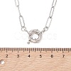 304 Stainless Steel Paperclip Chain Necklaces for Women NJEW-JN06034-02-4