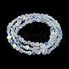 Transparent Electroplate Glass Beads Strands GLAA-Q099-I01-07-3