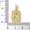 304 Stainless Steel Alphabet Pendants STAS-S152-01G-X-3