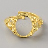 Adjustable Brass Ring Components KK-WH0079-41G-1