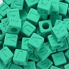 Rubberized Style Opaque Acrylic Beads OACR-K007-013C-2