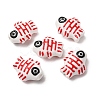 Handmade Printed Porcelain Beads PORC-F005-03B-01-1