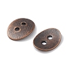 Brass Button Clasps KK-G080-R-NF-2