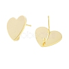 Brass Stud Earrings Findings EJEW-B063-06G-2