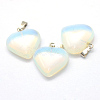 Heart Opalite Pendants X-G-Q438-06-2