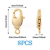 8Pcs Brass Lobster Claw Clasps KK-TA0002-72-3
